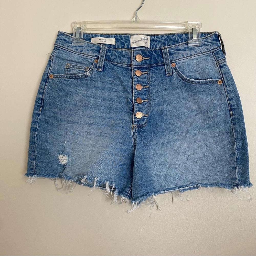 Universal Thread Blue Jean Shorts Distressed Cutoff